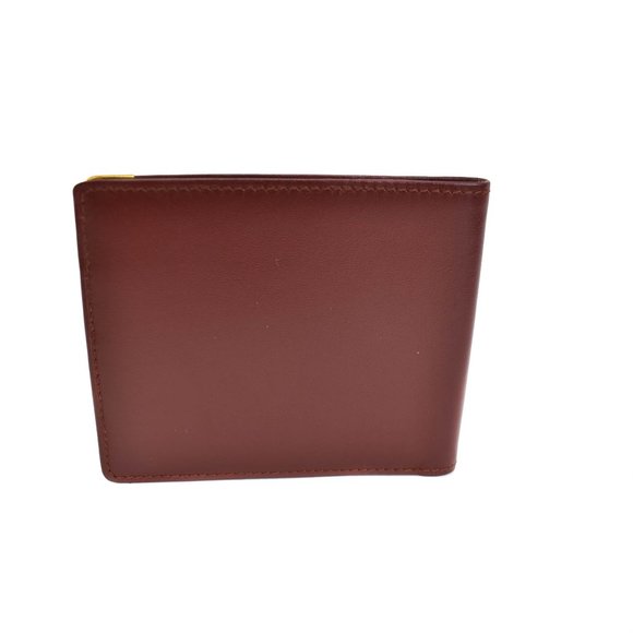 CARTIER: Burgundy, Leather Double C Logo Wallet pr - Picture 3 of 10